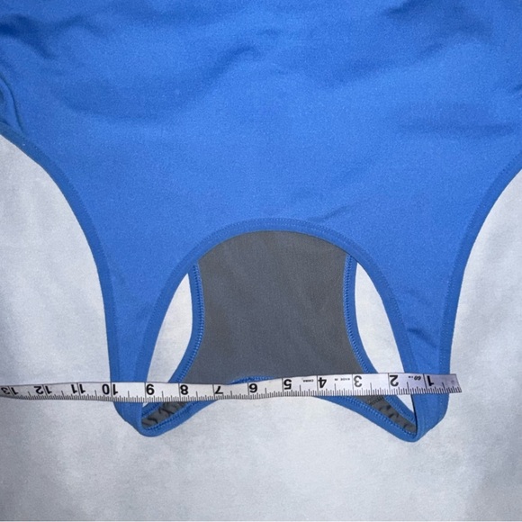 Nike Dri-Fit Tank Top Blue Fitted Racerback with Bralet Women's Size L - Picture 7 of 12